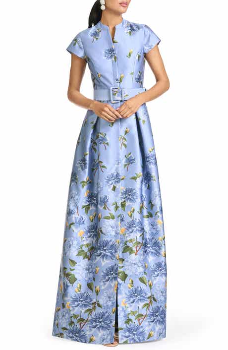 Marta Belted Mikado Gown