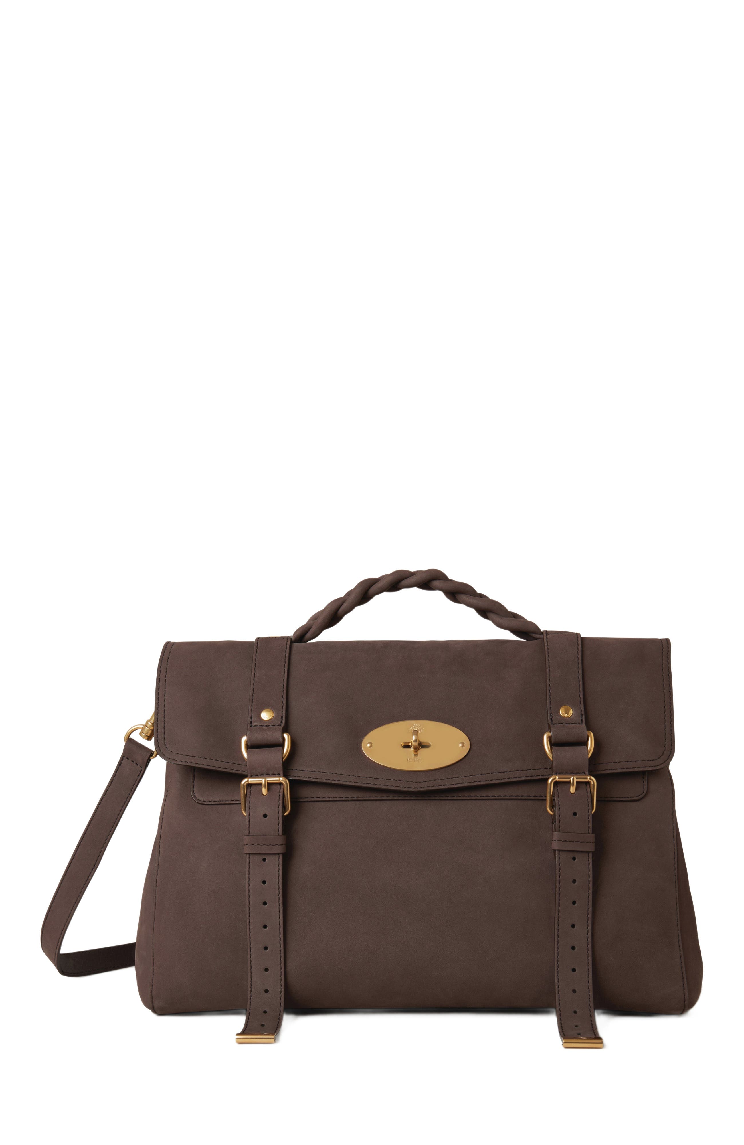 Mulberry Oversized Alexa Nubuck Satchel, Main, color, 