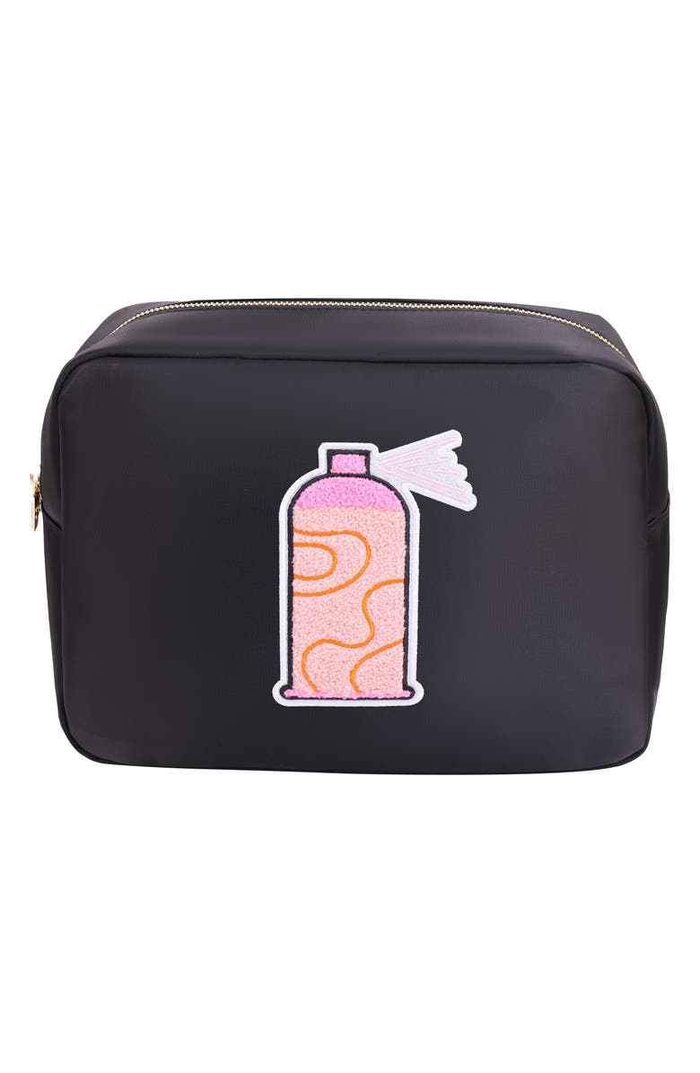 Bloc Bags Extra Large Hairspray Cosmetics Bag, Main, color, Black