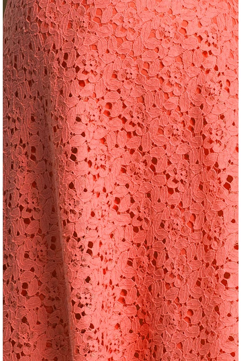Lace Fit & Flare Dress, Alternate, color, MANDARIN