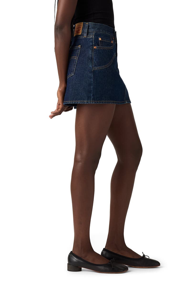 Levi's Western Yoke Icon Denim Miniskirt, Alternate, color, Shaded View