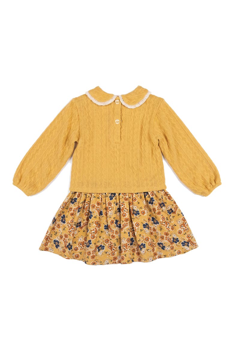 Kids' Whitney Floral Tutu Dress, Alternate, color, MUSTARD