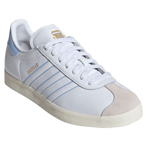 Men's adidas Originals  White Argentina National Team Team Gazelle Shoes