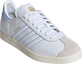 Men s adidas Originals White Argentina National Team Team Gazelle Shoes