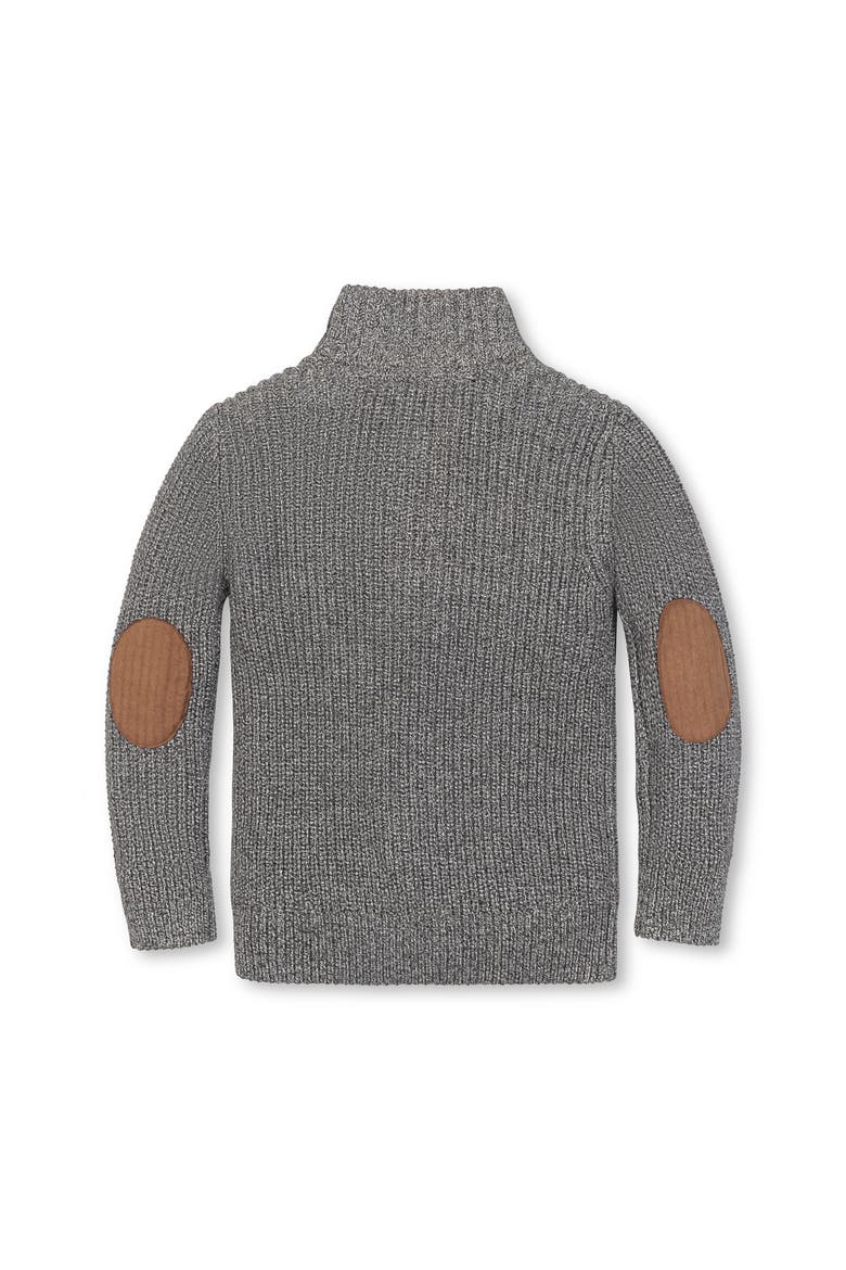Kids' Organic Mock Neck Cardigan Stitch Sweater, Alternate, color, Salt and Pepper