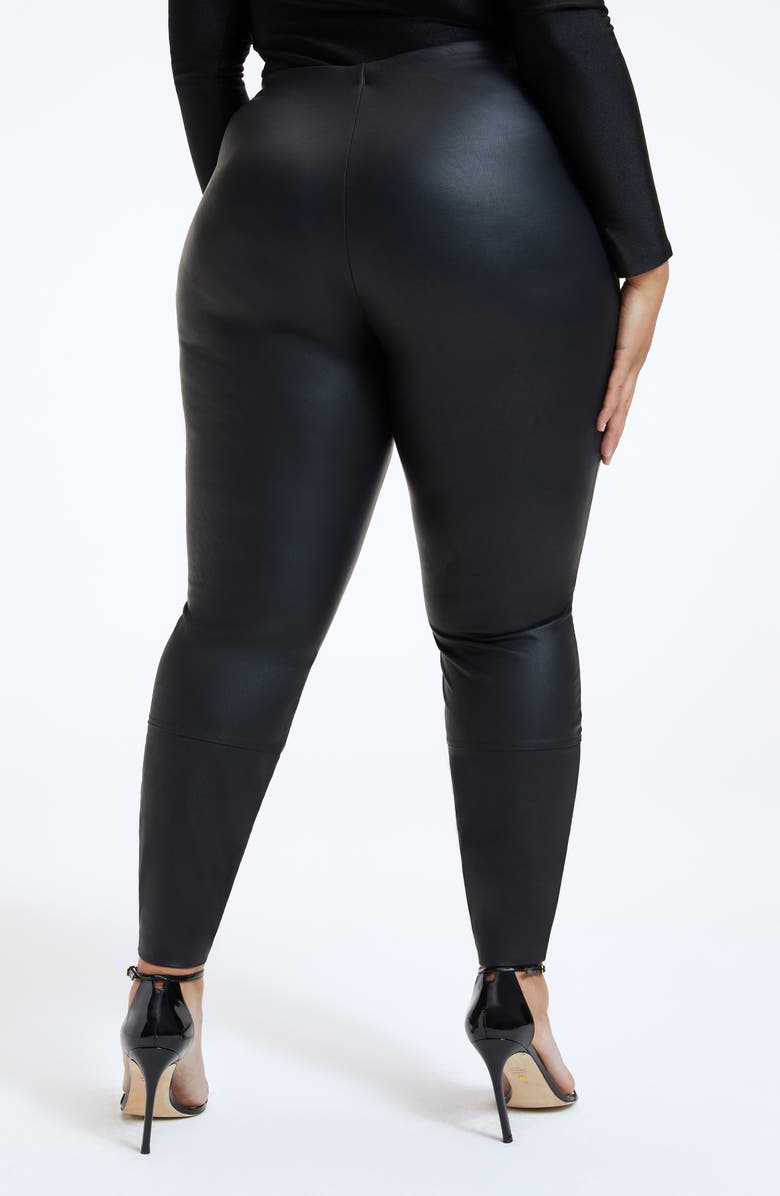 Good American Better Than Faux Leather Leggings, Alternate, color, Black001