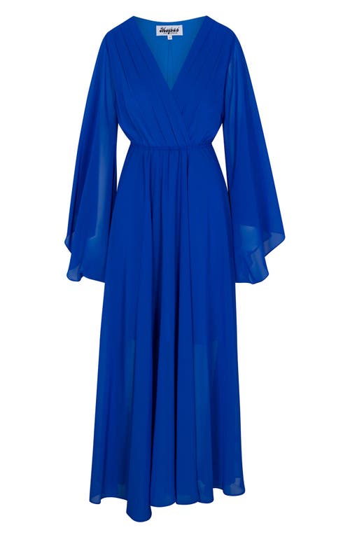 Meghan La Sunset Long Sleeve Surplice Neck Maxi Dress