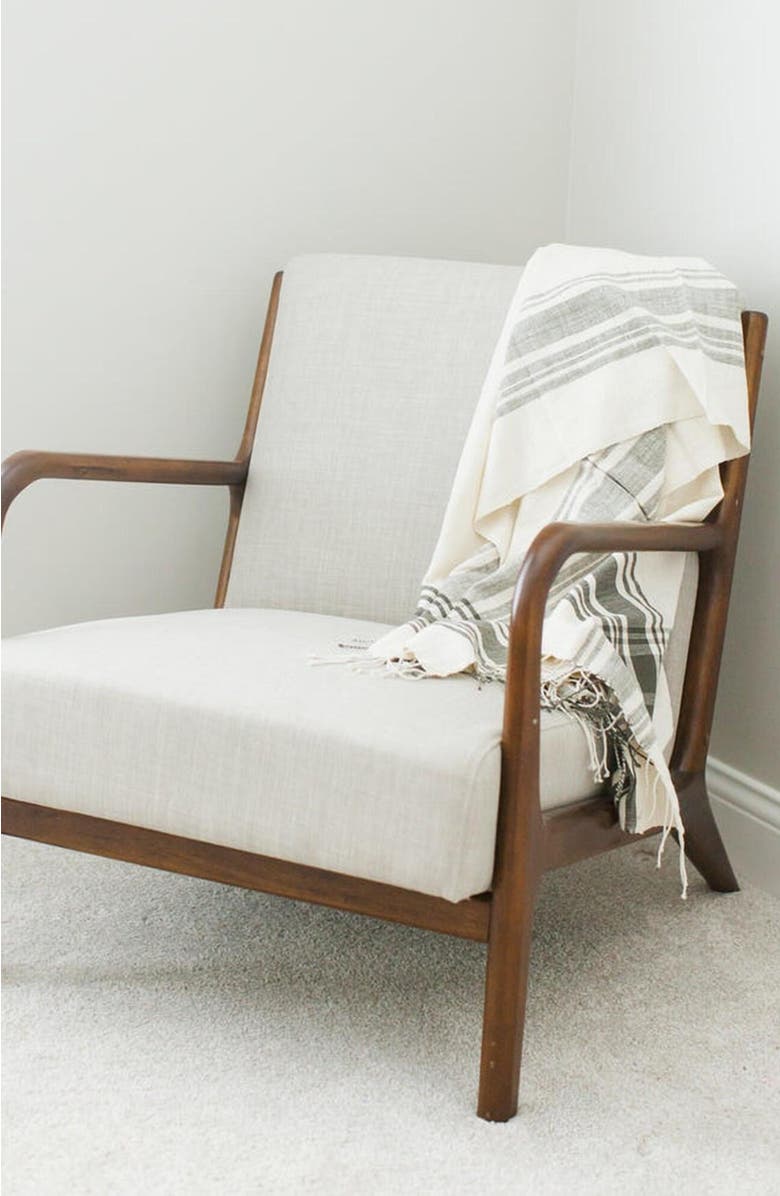 Creative Women Cabin Hatch Cotton Throw Blanket, Alternate, color, Gray