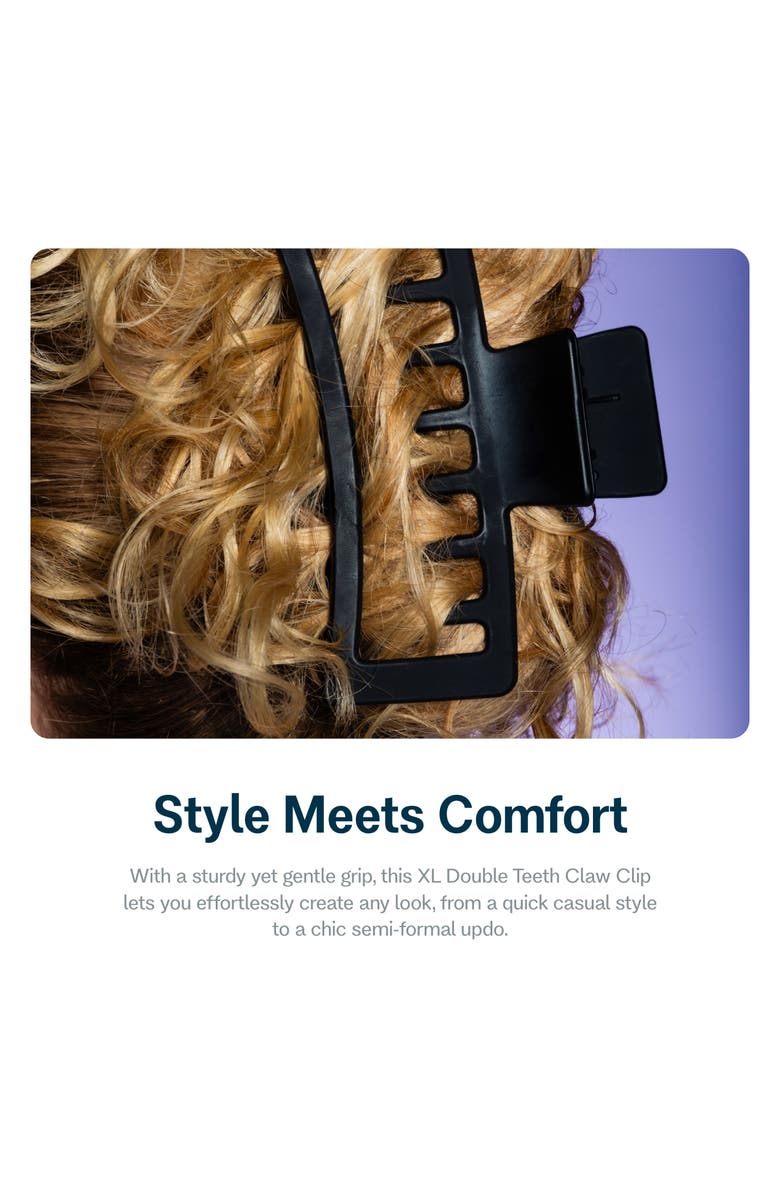 Gimme Beauty XL Rectangle Claw Clip for Thick Hair, Alternate, color, Black