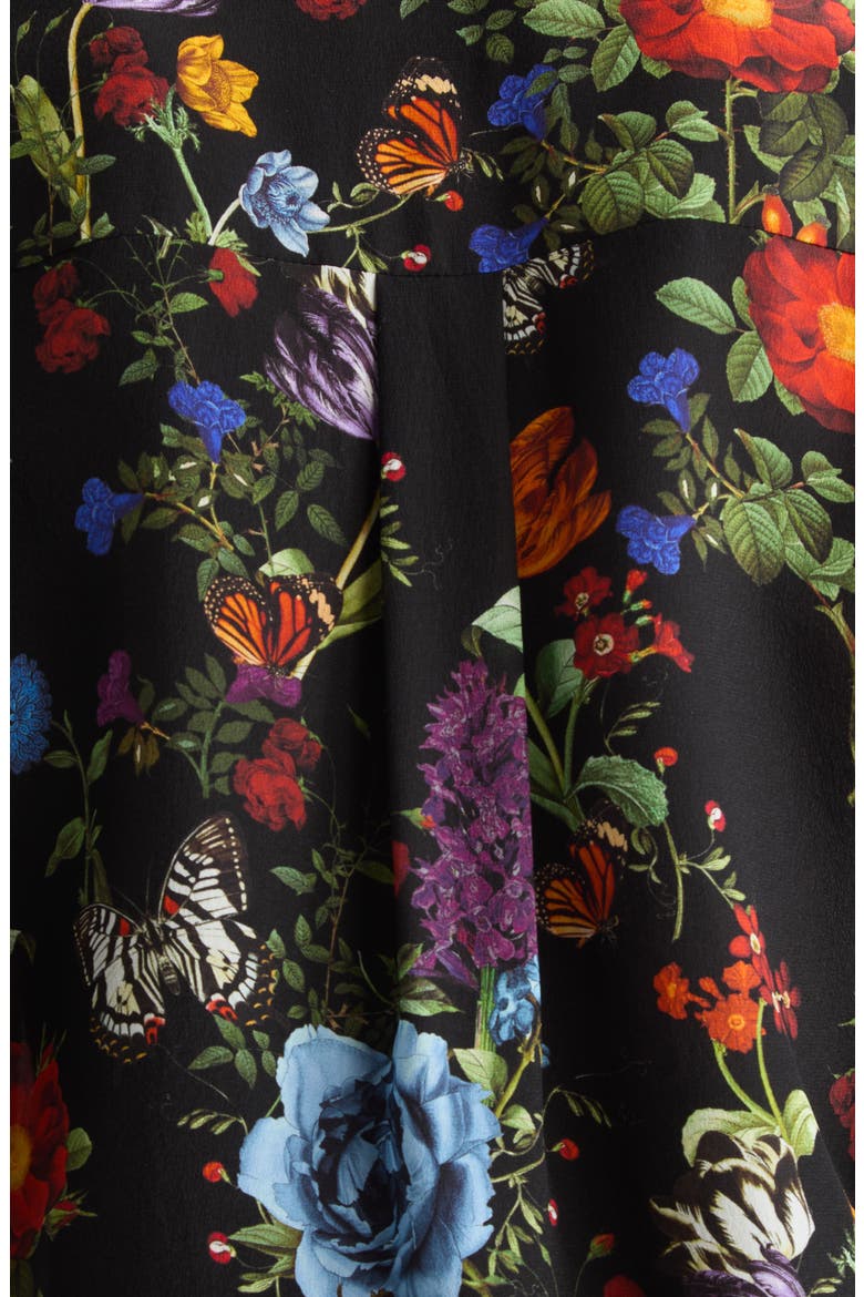 Willa Placket Silk Shirt, Alternate, color, MOONLIT MANOR SM