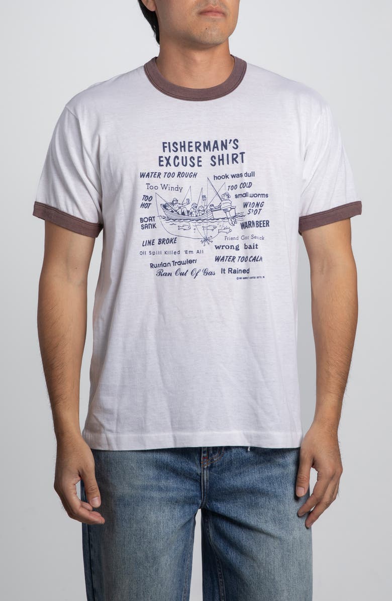 Elwood Vintage Fisherman's Excuse Ringer Tee, Main, color, 