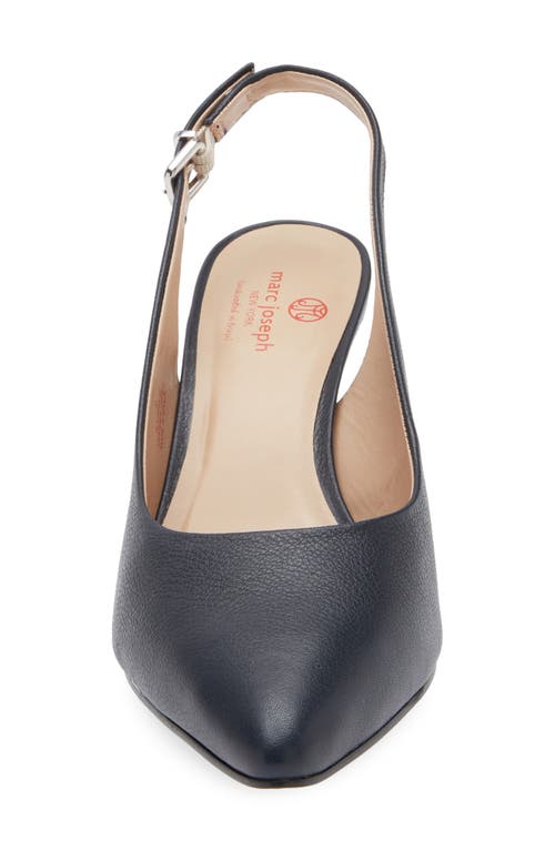 Marc Joseph New York Juliana Slingback Pointed Toe Pump In Navy Napa Soft