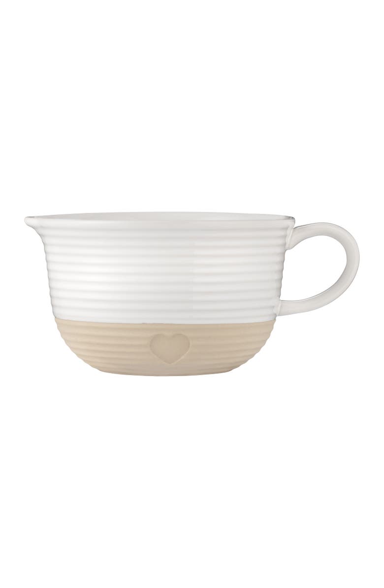 MASON CASH Rustic Charm Batter Bowl, Stoneware Mixing Bowl with Handle & Pour Spout, Main, color,