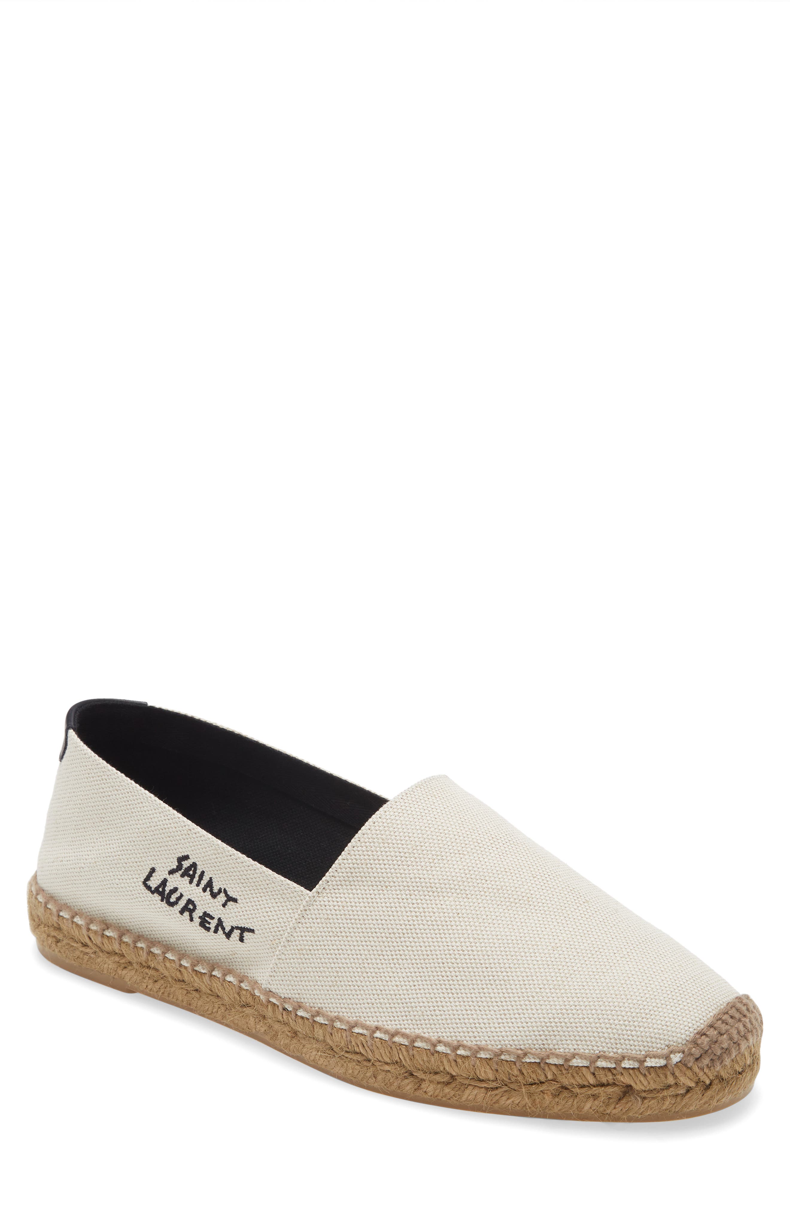 Saint Laurent Embroidered Espadrille Slip-On, Main, color, 