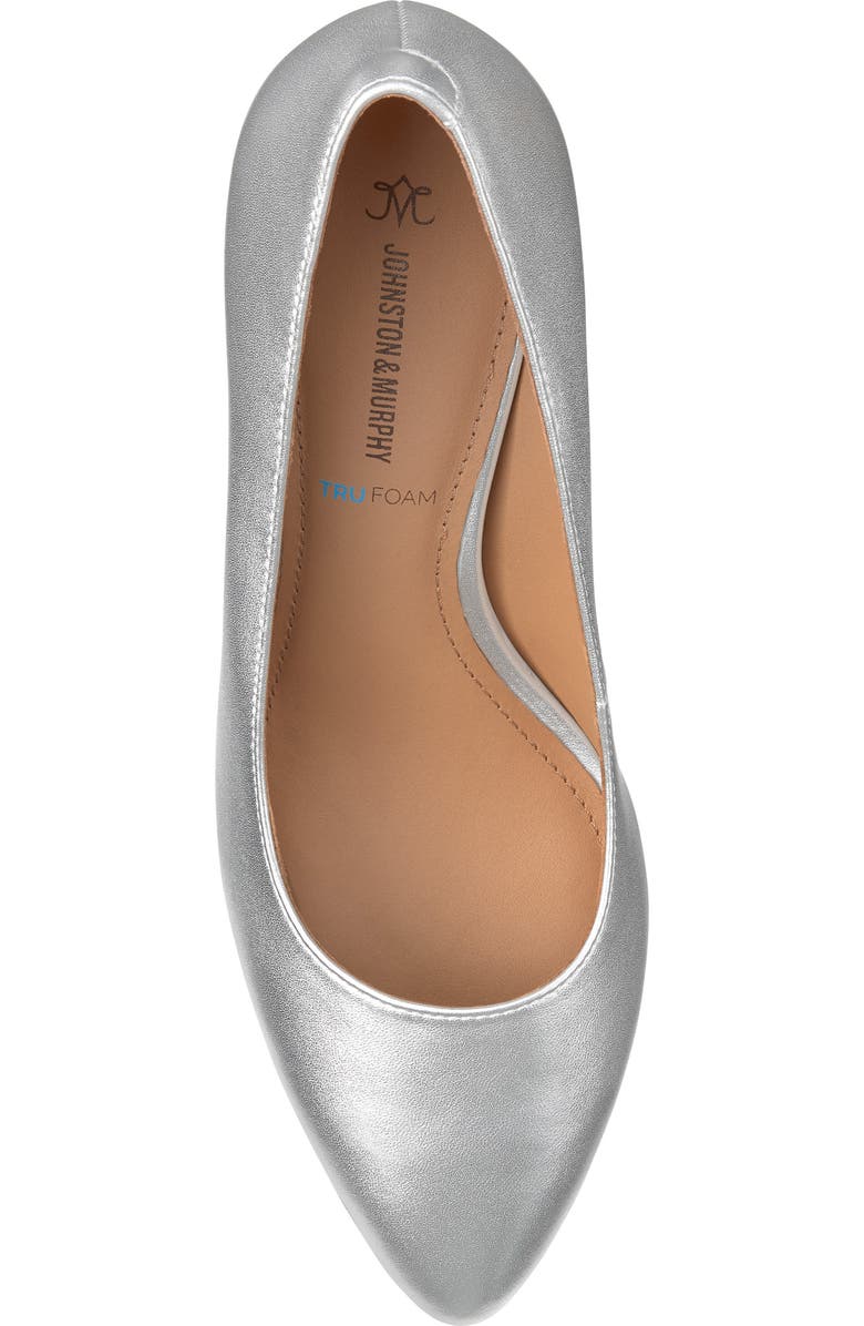 Johnston & Murphy Vicki Block Heel Pump, Alternate, color, Silver Metallic Sheepskin
