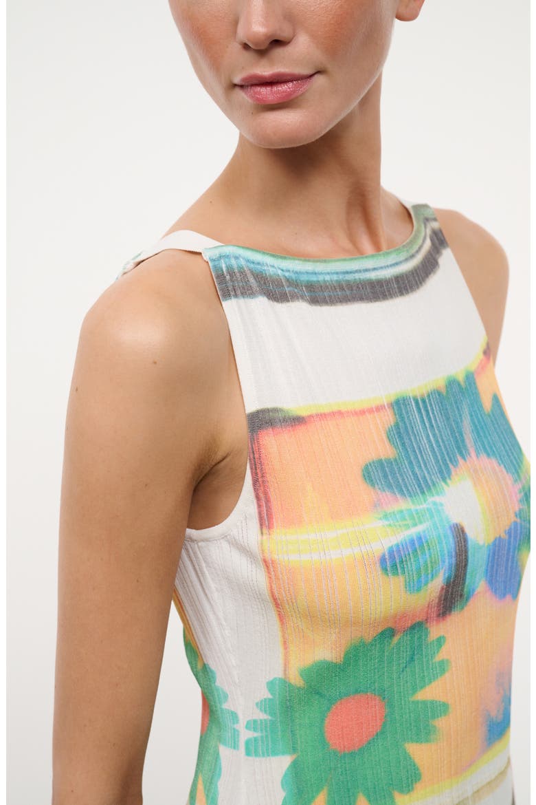Bryn Floral Print Ribbed Tank, Alternate, color, SUPERBLOOM