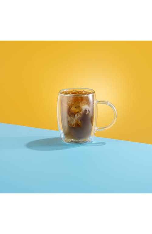 Joyjolt Aroma Set Of 2 Double Wall Glass Mugs