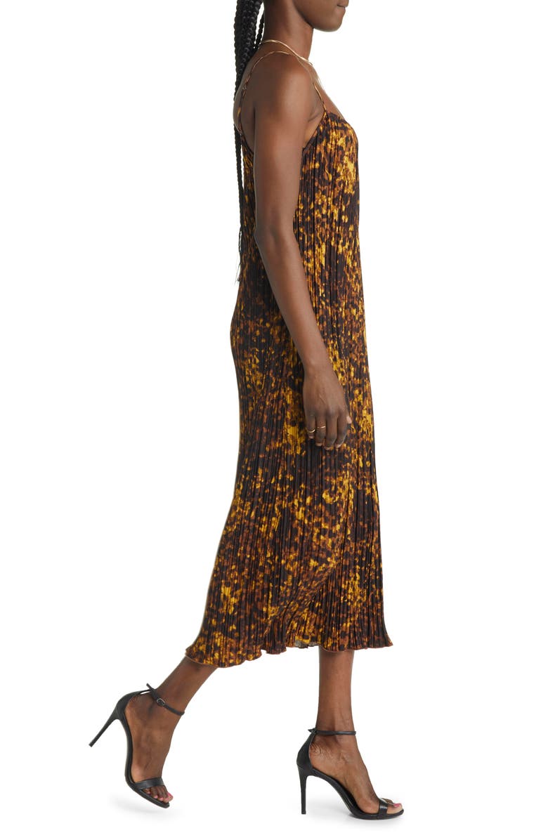 Rails Ami Toritese Shell Print Plissé Slip Dress, Alternate, color, 