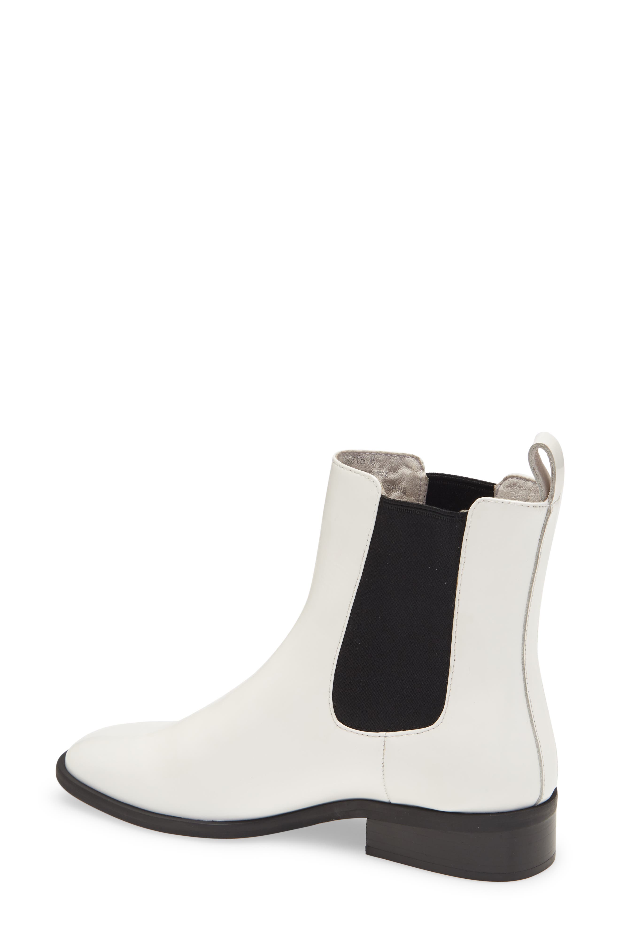 Jeffery Campbell Leather Chelsea Boot, Alternate, color, WHITE BOX BLACK