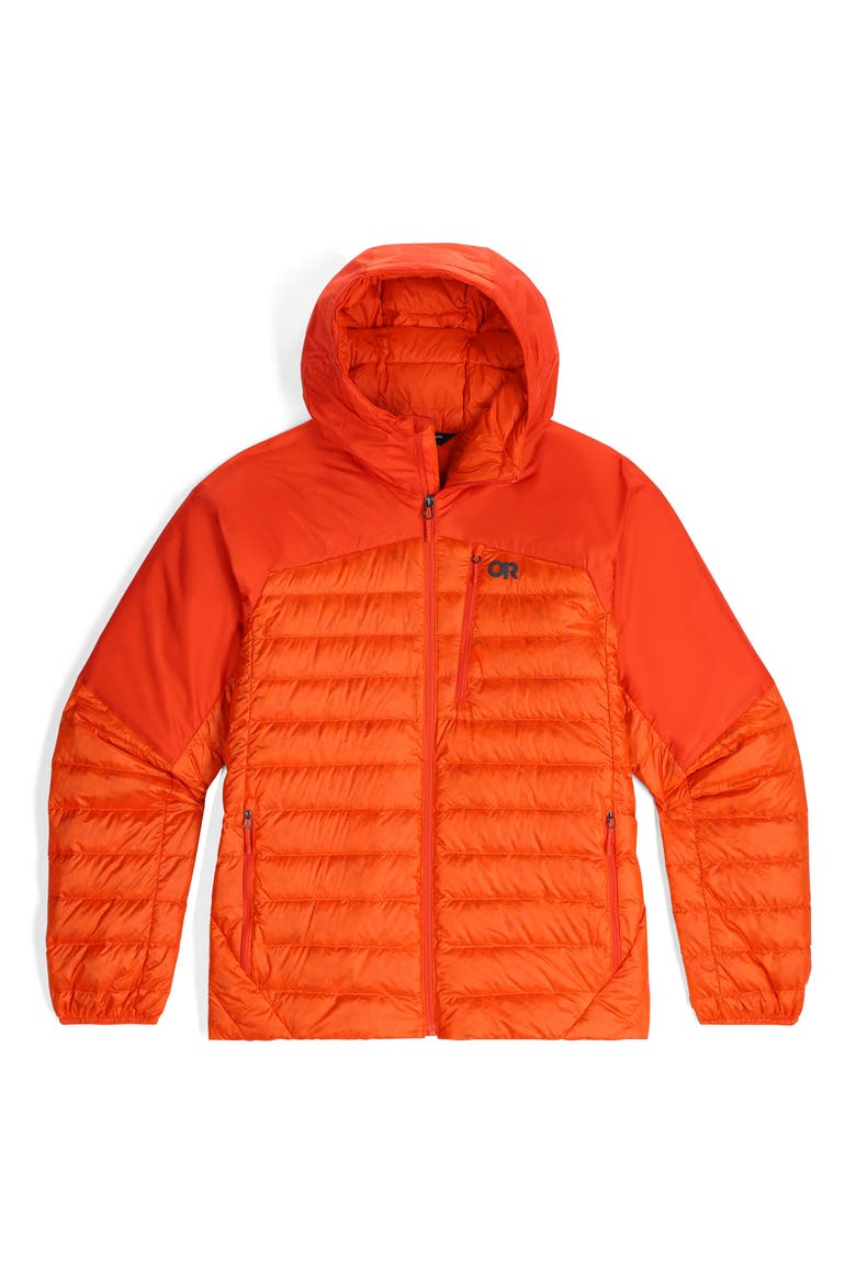Helium Water Resistant Hooded 800 Fill Down Jacket, Alternate, color, SPICE