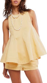 Free People Cassius Denim Tunic Top & Shorts Set