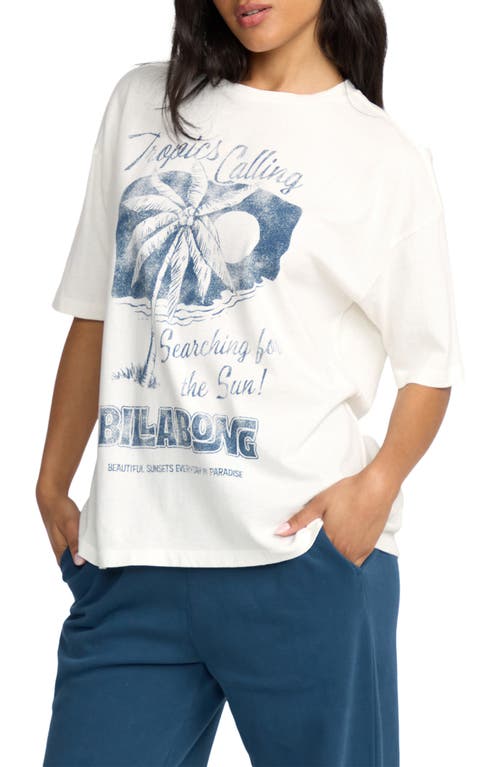 Billabong This Sunny Time Oversize Graphic T-shirt In White