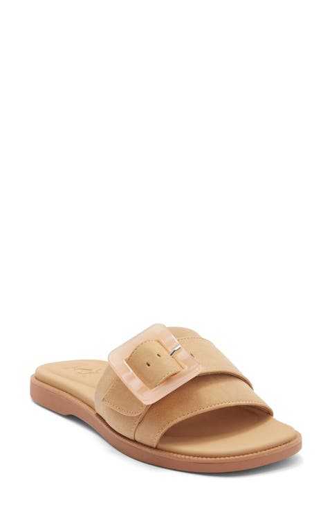 Lana Buckle Slide Sandal (Women)