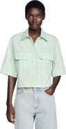 SANDRO Short checked shirt