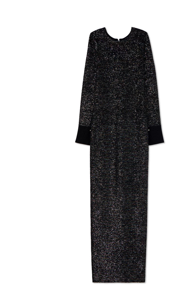 St. John Collection Iridescent Sequin Long Sleeve Knit Gown, Alternate, color, 