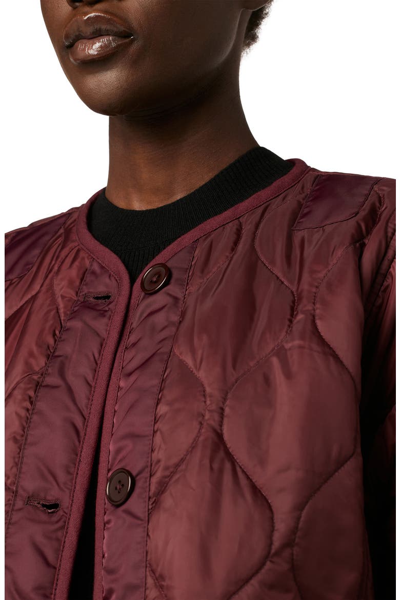 Oversize Quilted Jacket, Alternate, color, MERLOT