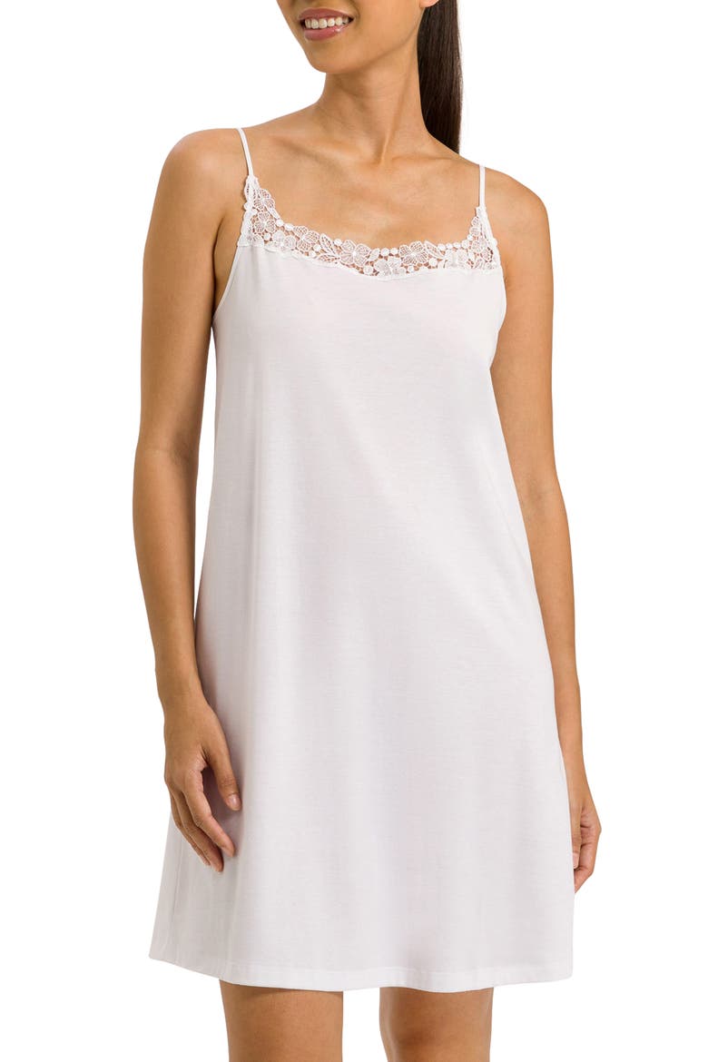Michelle Supima® Cotton Chemise, Alternate, color, WHITE