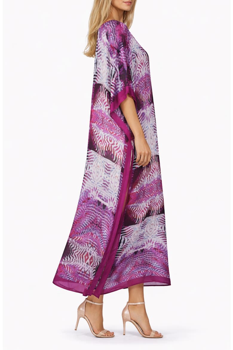 Print V-Neck Maxi Caftan, Alternate, color, PINK