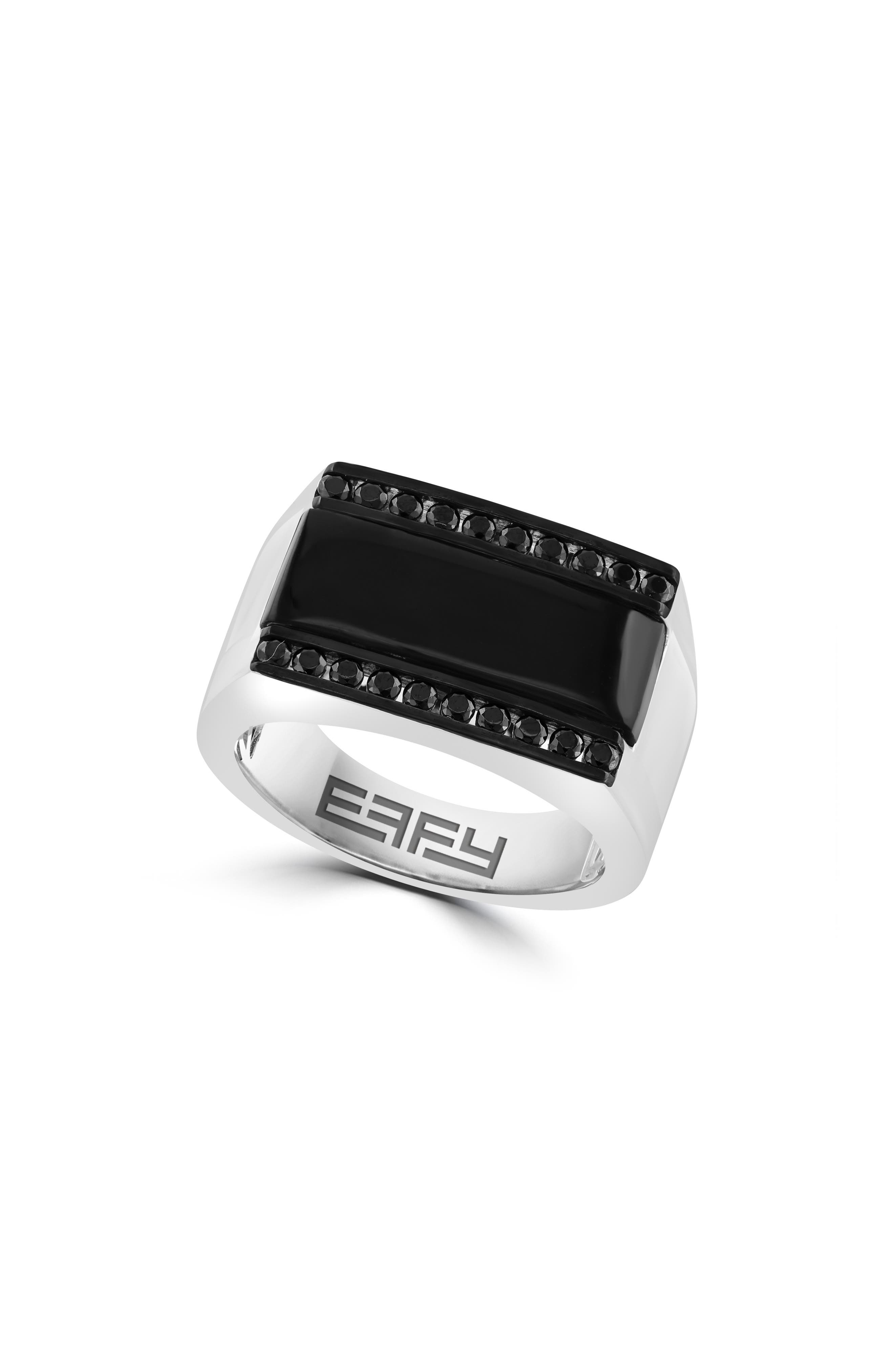 Onyx & Spinel Signet Ring