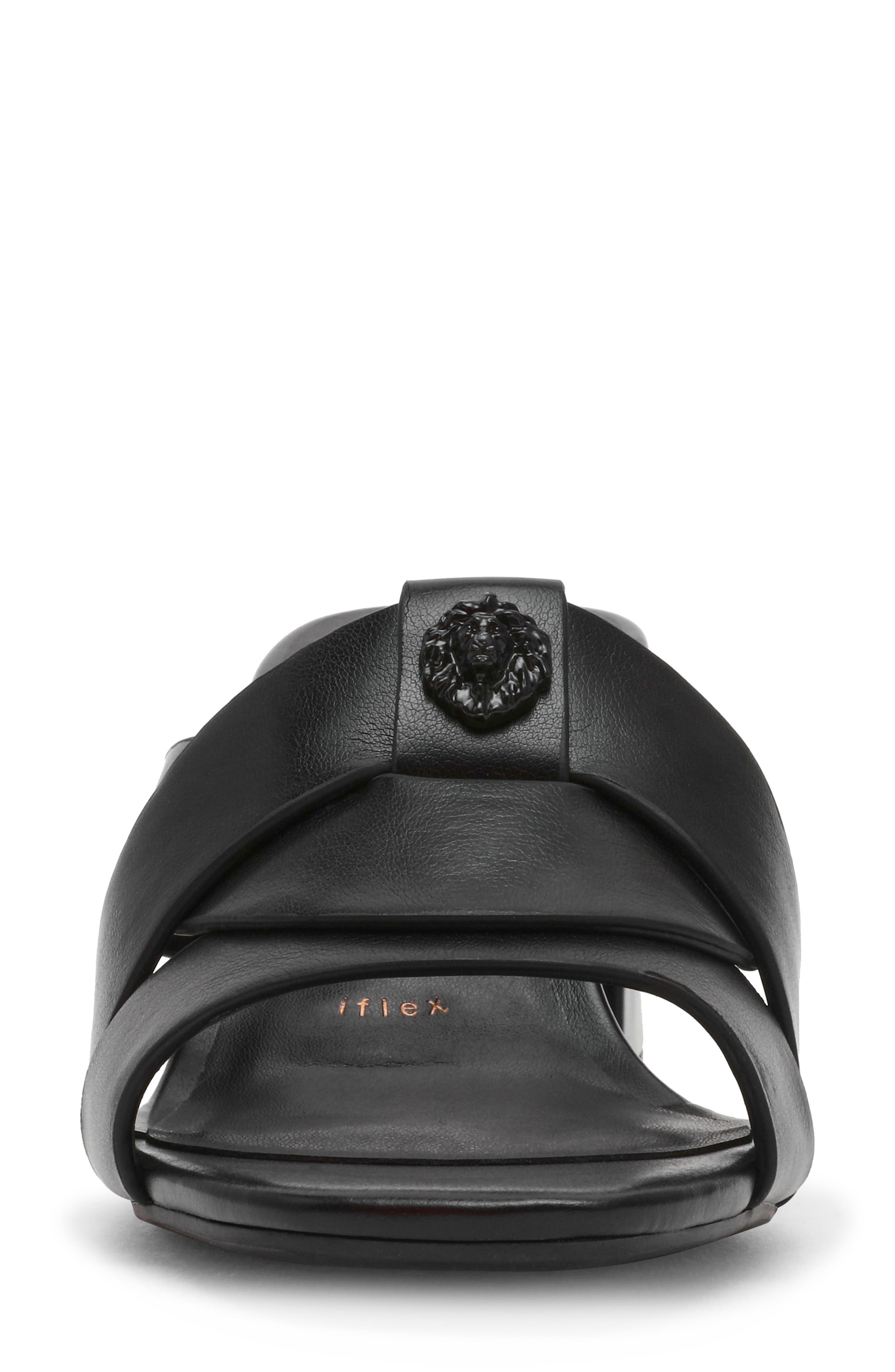 Monda Block Heel Slide Sandal, Alternate, color, BLACK PU