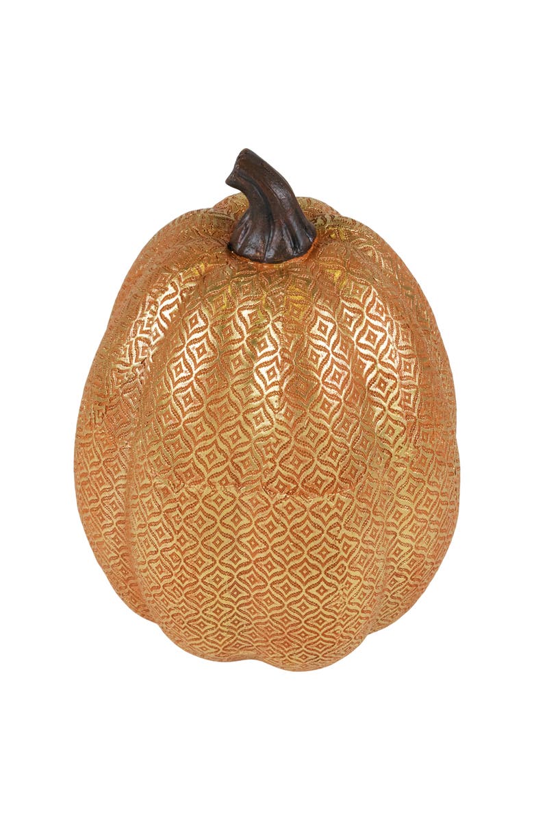 Northlight Embossed Ogee Fall Harvest Pumpkin Decoration - 9.75", Alternate, color, 