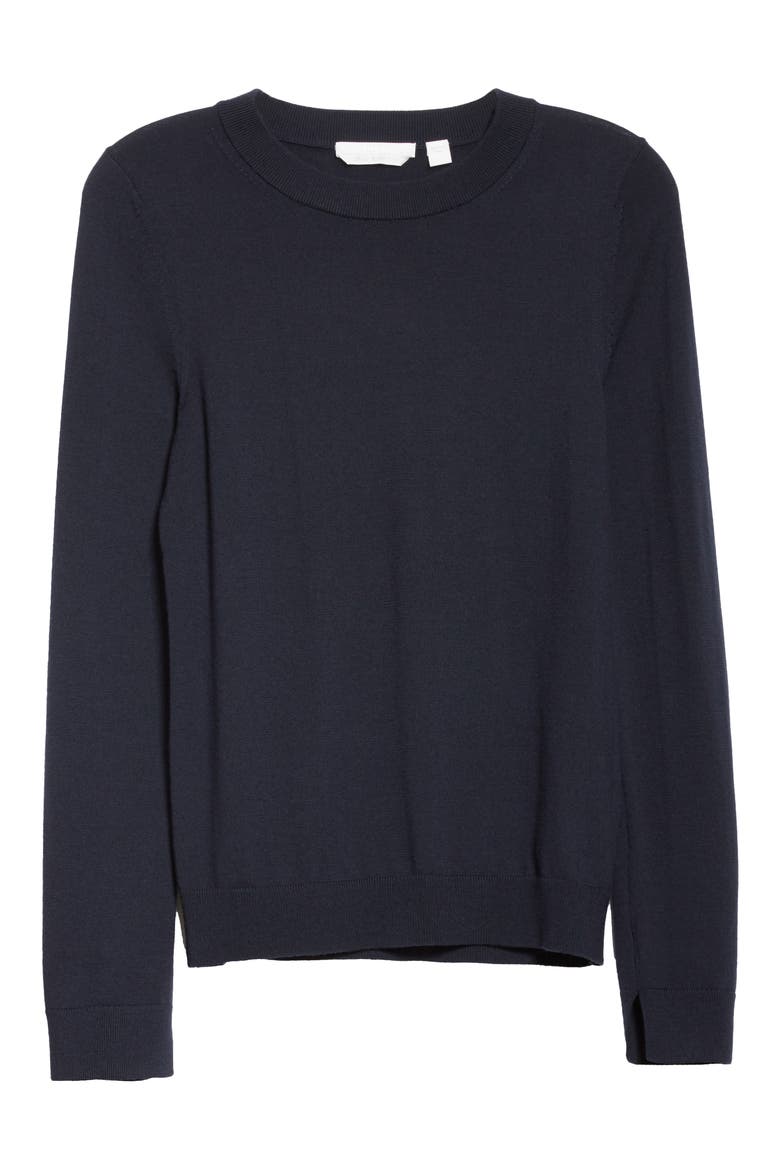 Fegan Merino Wool Knit Sweater, Alternate, color, MIDNIGHT