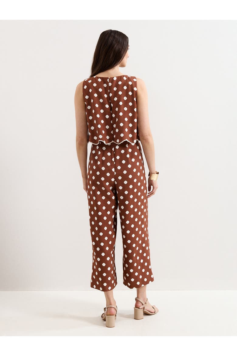 Alia Spot Jumpsuit, Alternate, color, Tan