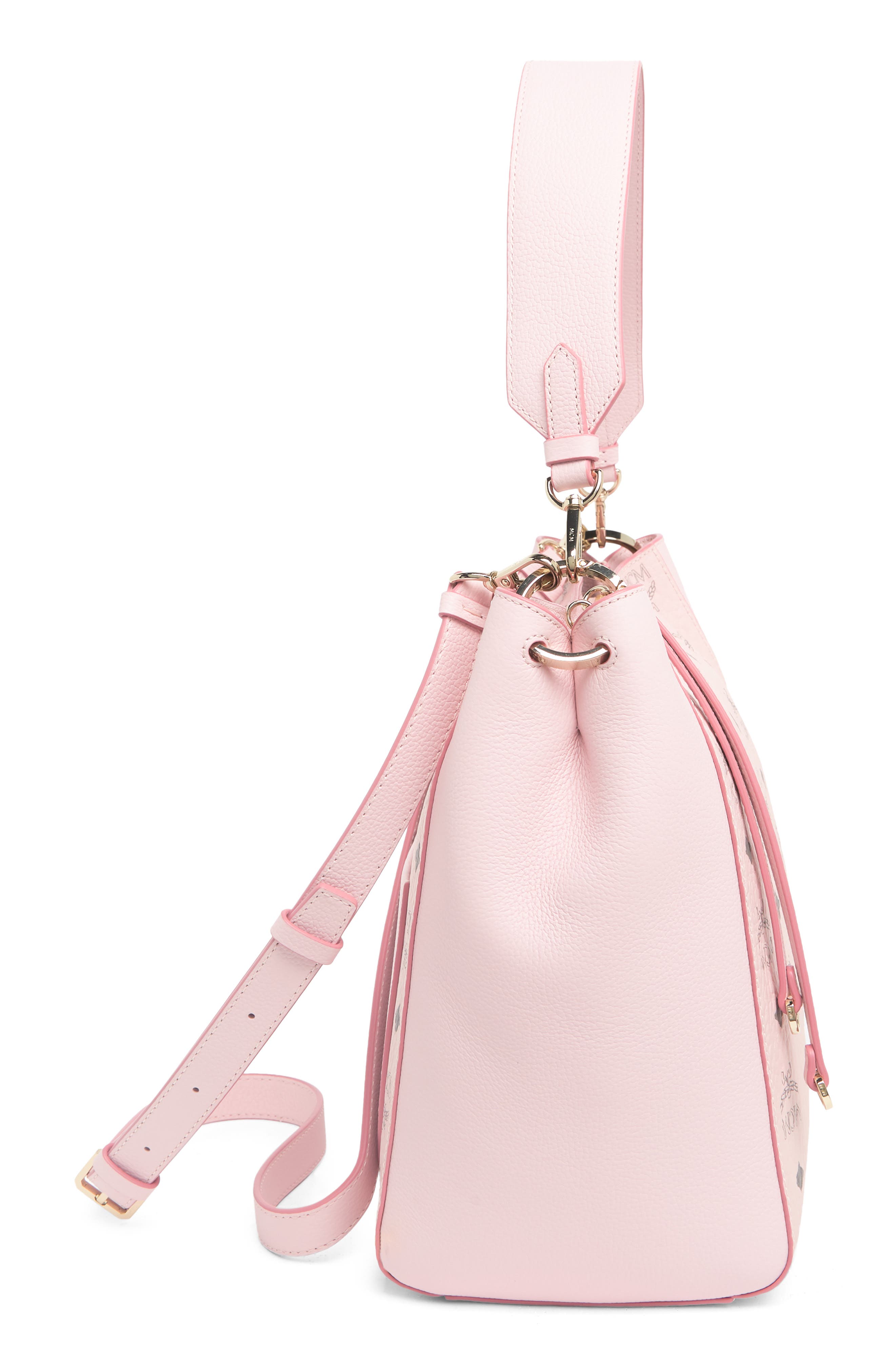 MCM Medium MCM Logo Hobo Bag, Alternate, color, 