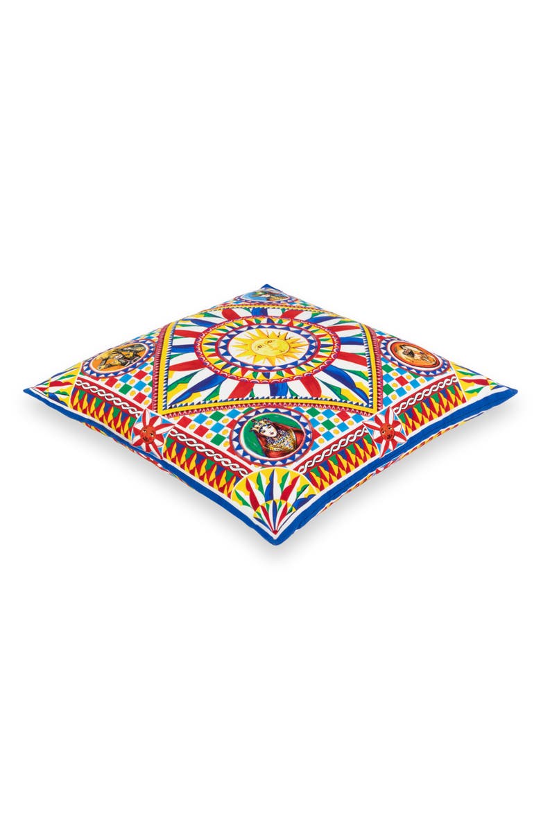 Dolce&Gabbana Carretto Canvas Accent Pillow, Alternate, color, Medium Yellow