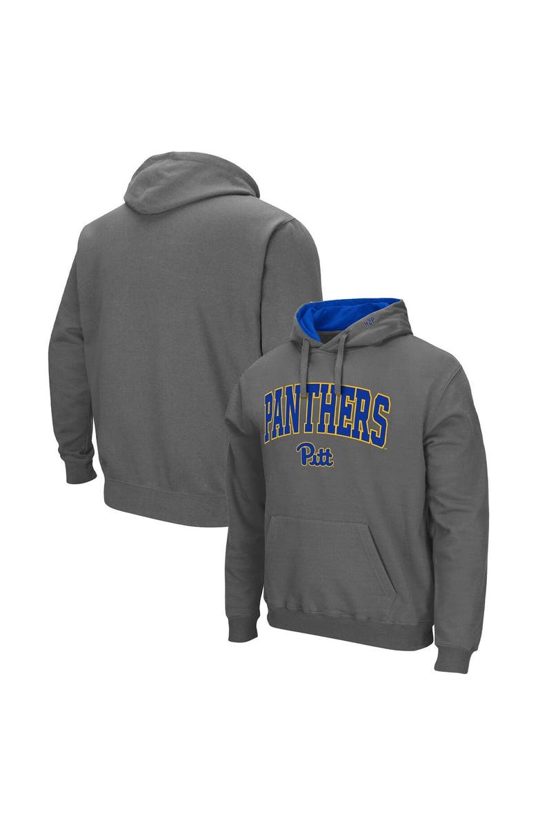 COLOSSEUM Men's Colosseum Charcoal Pitt Panthers Arch & Logo 3.0 Pullover Hoodie, Main, color, Charcoal