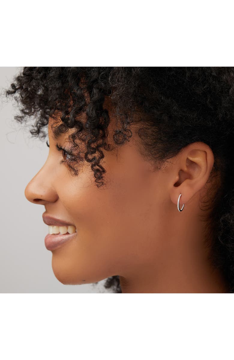 Bony Levy Diamond Inside Out Hoop Earrings, Alternate, color, White Gold