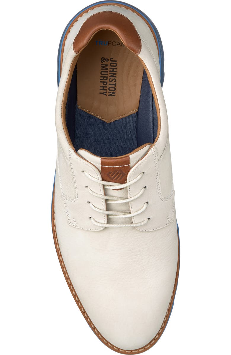 Johnston & Murphy Braydon Plain Toe Derby, Alternate, color, Off White