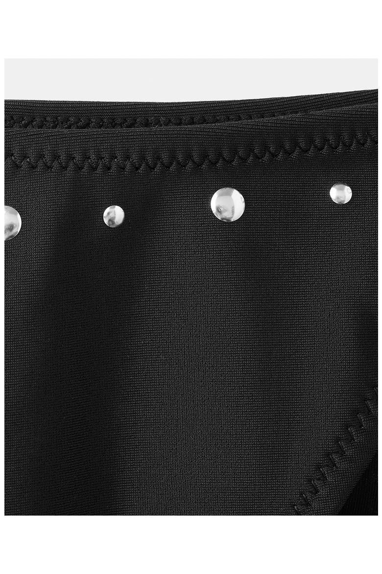 Studded Triangle Two-Piece Swimsuit, Alternate, color, BLACK