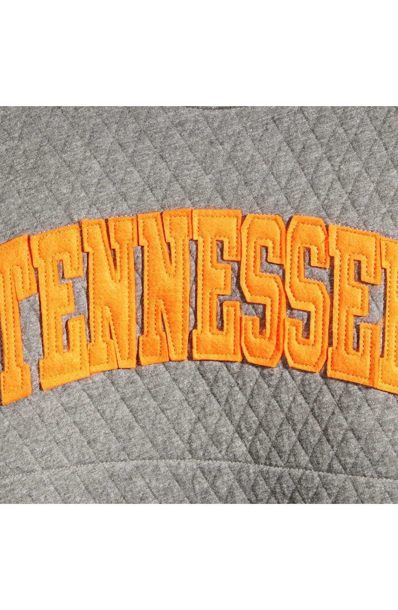 PRESSBOX Women's Pressbox Heather Charcoal Tennessee Volunteers Moose Quilted Pullover Sweatshirt, Alternate, color, Heather Gray