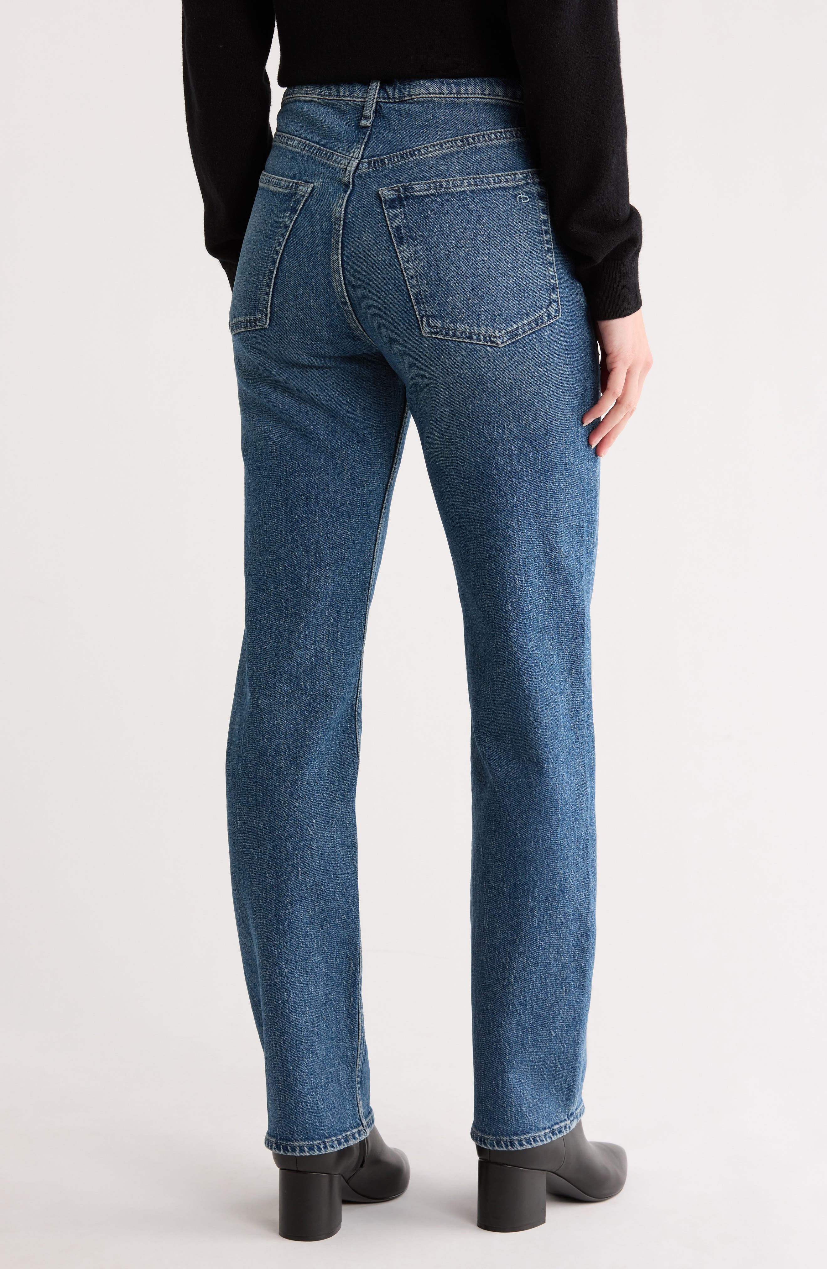 Hattie Mid Rise Straight Leg Jeans - image 2