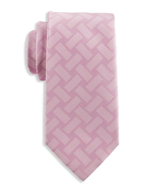 Big & Tall Basketweave Geometric Tie