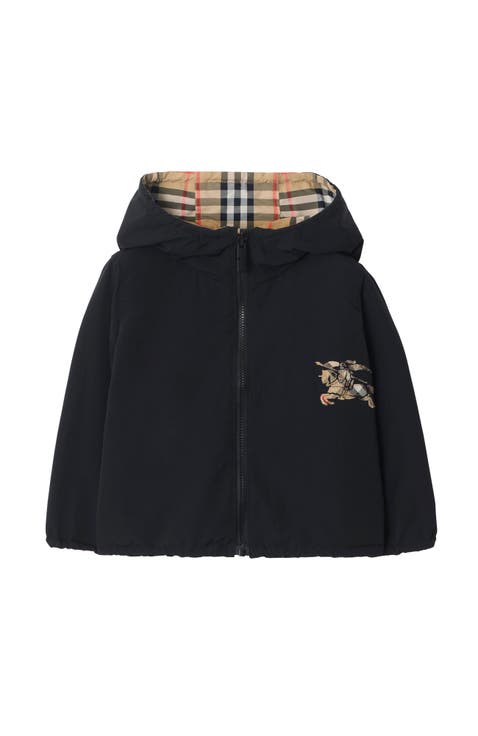 Reversible Check Hooded Jacket