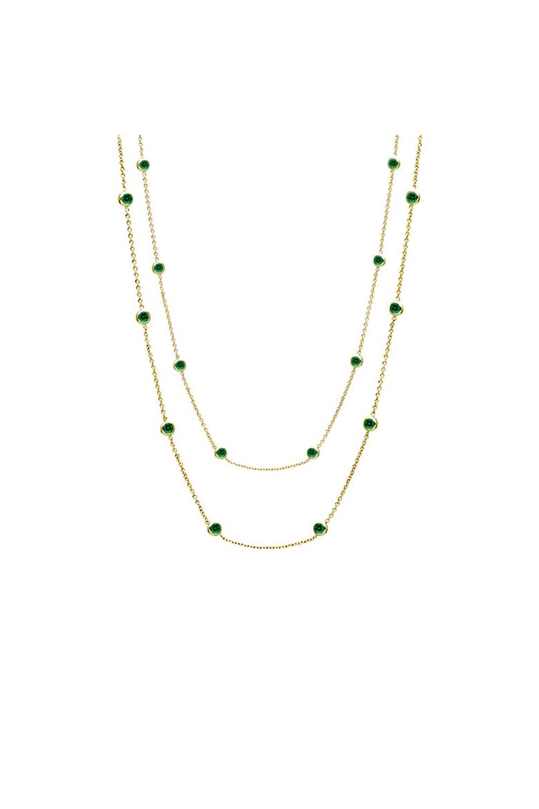 Emerald Green Diamond By The Yard Necklace, Alternate, color, Emerald Green - 16 Inch