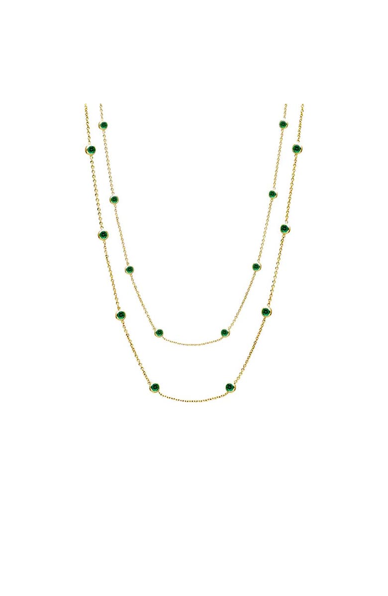 BY ADINA EDEN Emerald Green Diamond By The Yard Necklace, Alternate, color, Emerald Green - 18 Inch