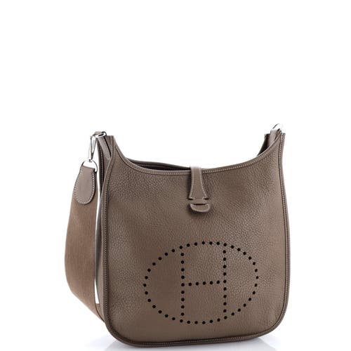 Pre-owned Hermes Hermes Evelyne Bag Gen Iii Clemence Pm In Brown